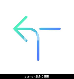 Left horizontal alignment sign pixel perfect gradient linear ui icon Stock Vector