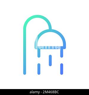 Public shower option pixel perfect gradient linear ui icon Stock Vector