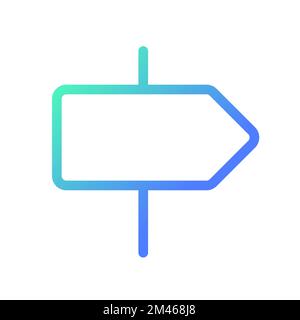 Road pointer pixel perfect gradient linear ui icon Stock Vector