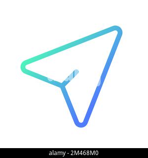 Cursor arrow pointer pixel perfect gradient linear ui icon Stock Vector