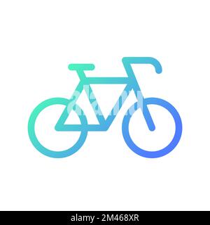 Bicycle pixel perfect gradient linear ui icon Stock Vector