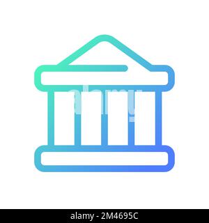 Museum location pixel perfect gradient linear ui icon Stock Vector