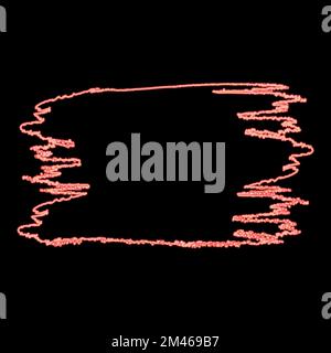 Neon grunge background hand drawed brush Retro vintage abstract style Paint of ink red color vector illustration image flat style light Stock Vector