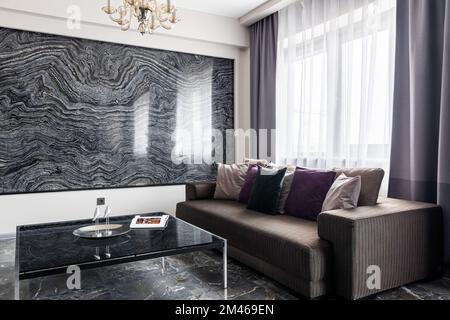 Interesting luxury designer apartment for daily rent Stock Photo