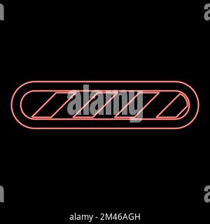 Neon loading bar of progress status red color vector illustration image flat style light Stock Vector