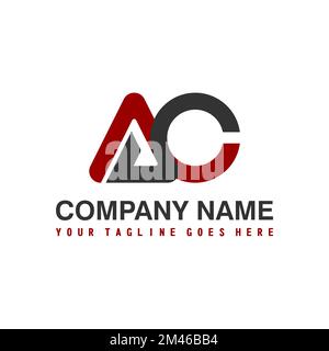 Letter or word AC connect font image graphic icon logo design abstract concept vector stock. Can be used as a symbol related to initial or monogram Stock Vector