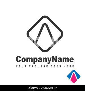 Design a line that is inside a rectangle  image graphic icon logo abstract concept vector stock. Can be used as a symbol related to line out or simple Stock Vector