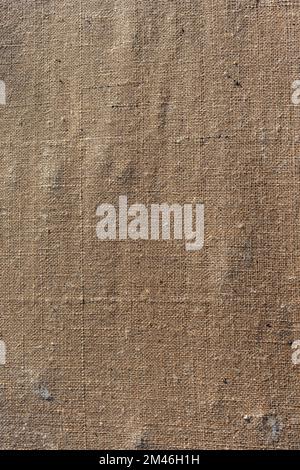 Brown hessian linen texture or background which could be used as an artist canvas for blending images stock photo Stock Photo