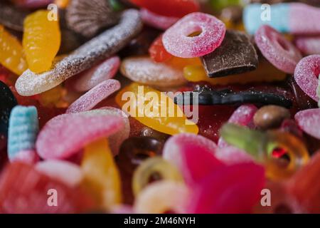 Assorted candies background Stock Photo