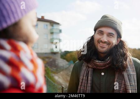 Smiling man looking at camera Stock Photo