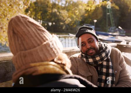 Friends talking together Stock Photo