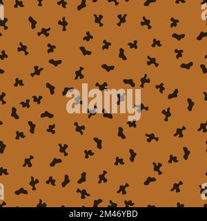 Abstract vector patterns of leopard skin. Black Stock Vector