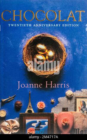 Chocolat paperback book cover, a 1999 novel by Joanne Harris Stock Photo