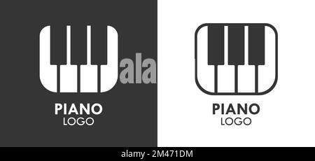 Piano Key Music Logo Icon Symbol Vector Illustration Stock Vector