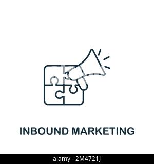 Inbound Marketing icon. Monochrome simple Marketing Strategy icon for templates, web design and infographics Stock Vector