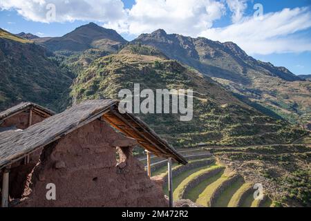 Pisac archaeological complex in the province of Calca near Cusco Peru Stock Photo