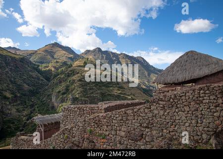 Pisac archaeological complex in the province of Calca near Cusco Peru Stock Photo