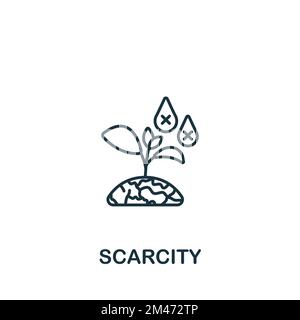 Scarcity icon. Monochrome simple Neuromarketing icon for templates, web ...