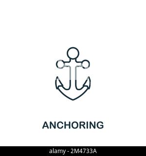 Anchoring icon. Monochrome simple Neuromarketing icon for templates, web design and infographics Stock Vector