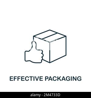 Effective Packaging icon. Monochrome simple Neuromarketing icon for templates, web design and infographics Stock Vector