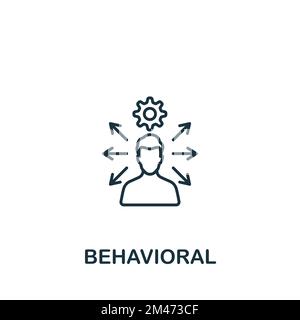 Behavioral icon. Monochrome simple Neuromarketing icon for templates, web design and infographics Stock Vector
