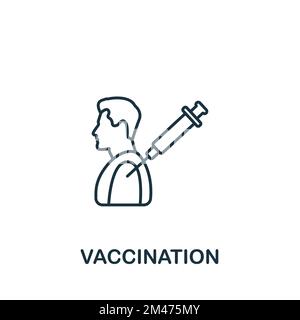 Vaccination icon. Monochrome simple New Normality icon for templates, web design and infographics Stock Vector