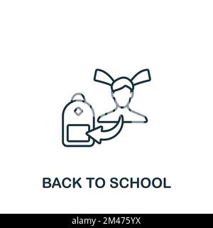Back To School icon. Monochrome simple New Normality icon for templates, web design and infographics Stock Vector