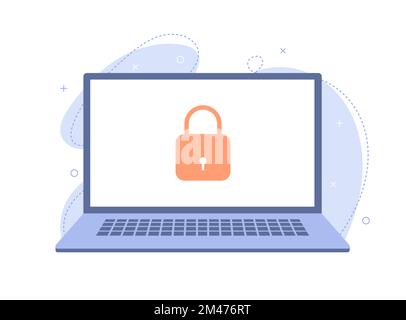 Data protection concept. Network data security Stock Vector