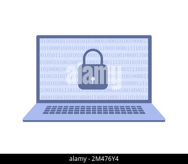 Data protection concept. Network data security Stock Vector