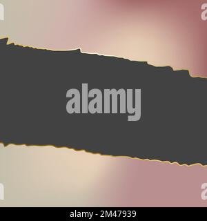 Black brush stroke on mesh gradient background. Aesthetic square frame. Boho style design template for poster, wallpaper, headline, logo, sale banner Stock Vector
