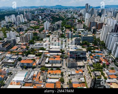 Aerial view of the city of Sao Paulo, Brazil. Stock Photo