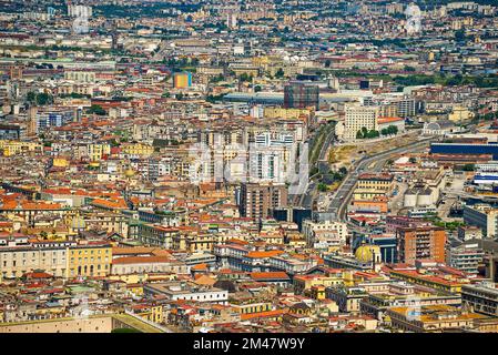 Dense housing development street of Naples in Italy. Stock Photo