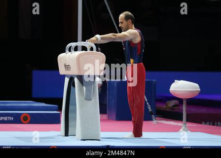 MERDINYAN Harutyun of Armenia  during the MEN'S POMMEL HORSE FINAL at the European Championships Munich 2022 on August 21, 2022 in Munich, Germany - Photo Laurent Lairys / DPPI Stock Photo