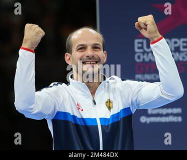 MERDINYAN Harutyun of Armenia  during the MEN'S POMMEL HORSE FINAL at the European Championships Munich 2022 on August 21, 2022 in Munich, Germany - Photo Laurent Lairys / DPPI Stock Photo