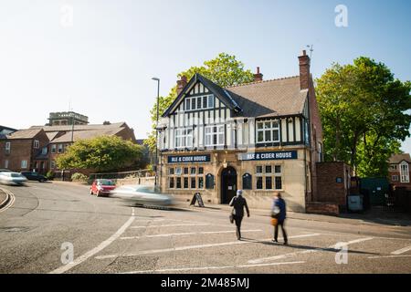 old silk mill, public house, derby, UK Stock Photo