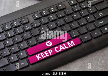 Conceptual display Keep Calm. Internet Concept not get emotionally invested in situations you cannot control over Stock Photo