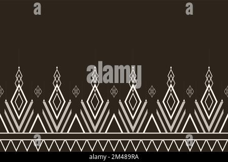 geometric ethnic pattern seamless pattern vector. style ethnic abstract geometry two tone textile. pattern for fabric, background,winter,pillow, Stock Vector