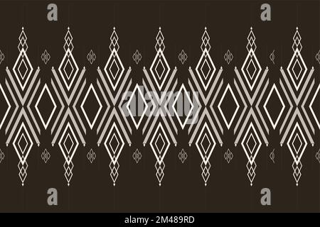 geometric ethnic pattern seamless pattern vector. style ethnic abstract geometry two tone textile. pattern for fabric, background,winter,pillow, Stock Vector