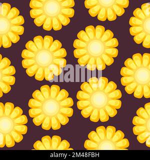 Corn. Seamless pattern with corn cobs. Corn cob. Sample of organic food. Stock Vector