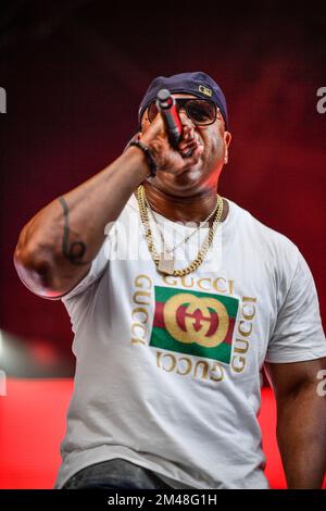 American rapper, songwriter LL Cool J in concert at The Meadows in New ...