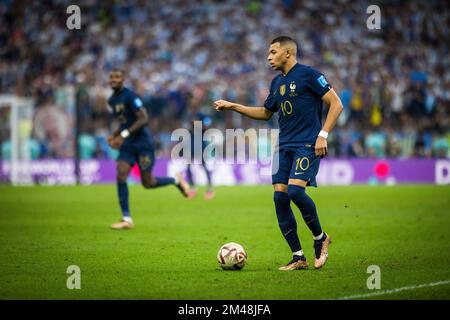 Doha, Qatar. 18th Dec, 2022.  Kylian Mbappe (FRA) Argentina - France Final Match Argentinien - Frankreich World Cup 2022 in Qatar 18.12.2022 Credit: M Stock Photo