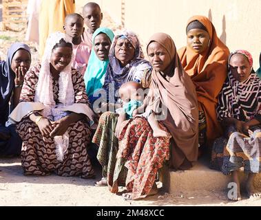 Ngarannam, Nigeria. 19th Dec, 2022. Residents of the village of ...