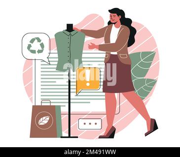 Sustainable fashion concept Stock Vector