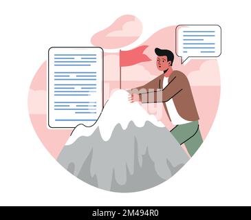 Overcoming obstacles on way to success Stock Vector