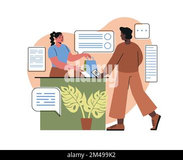 Cashless payment system concept Stock Vector