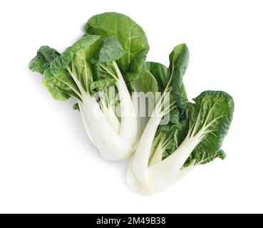 Fresh pak choi cabbage on white background Stock Photo