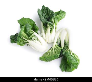 Fresh pak choi cabbage on white background Stock Photo