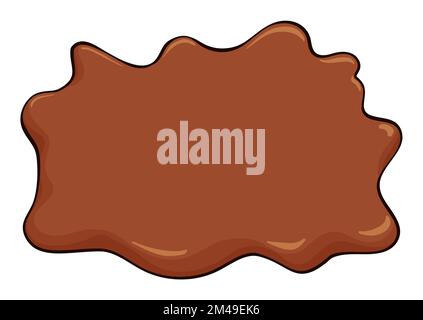 Design of a delicious arequipe -or caramelized milk- splash in cartoon style, isolated over white background. Stock Vector