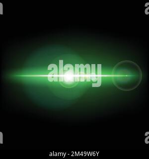 Abstract background with green lens flare, stock photo Stock Vector