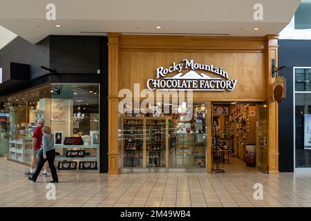 Houston, Texas, USA - March 6, 2022: A Rocky Mountain Chocolate Factory store in Houston. Stock Photo
